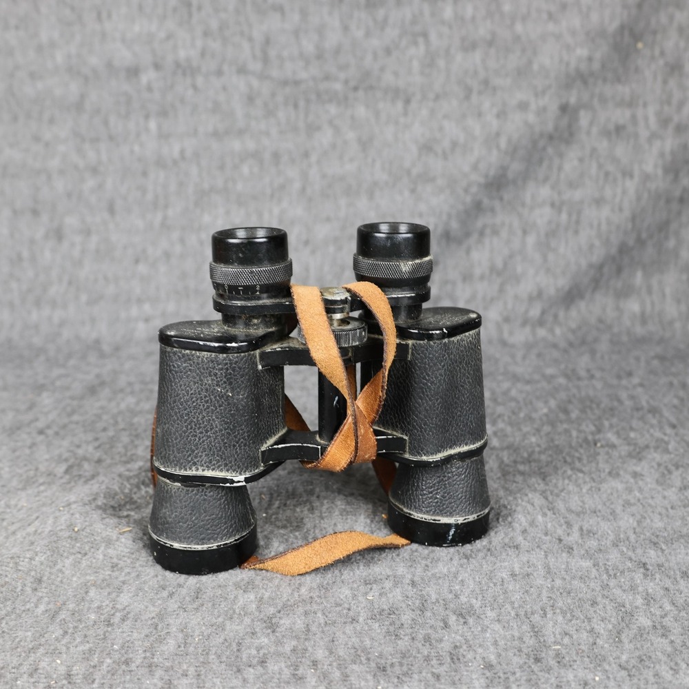Vintage Orient 7x35 Binoculars Central Focusing Coated Lens Black Tokyo Japan